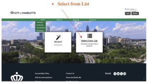 Charlotte heritage tree - select from list